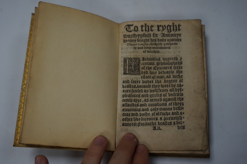 [Polydore Vergil]. (De Inventoribus Rerum). An Abridgemente of the Notable Worke of Polydore Virgile. Conteining the deuisers and fyrste fynders onte aswell (sic) of antyquities, artes, ministeries ... as of the rites, a